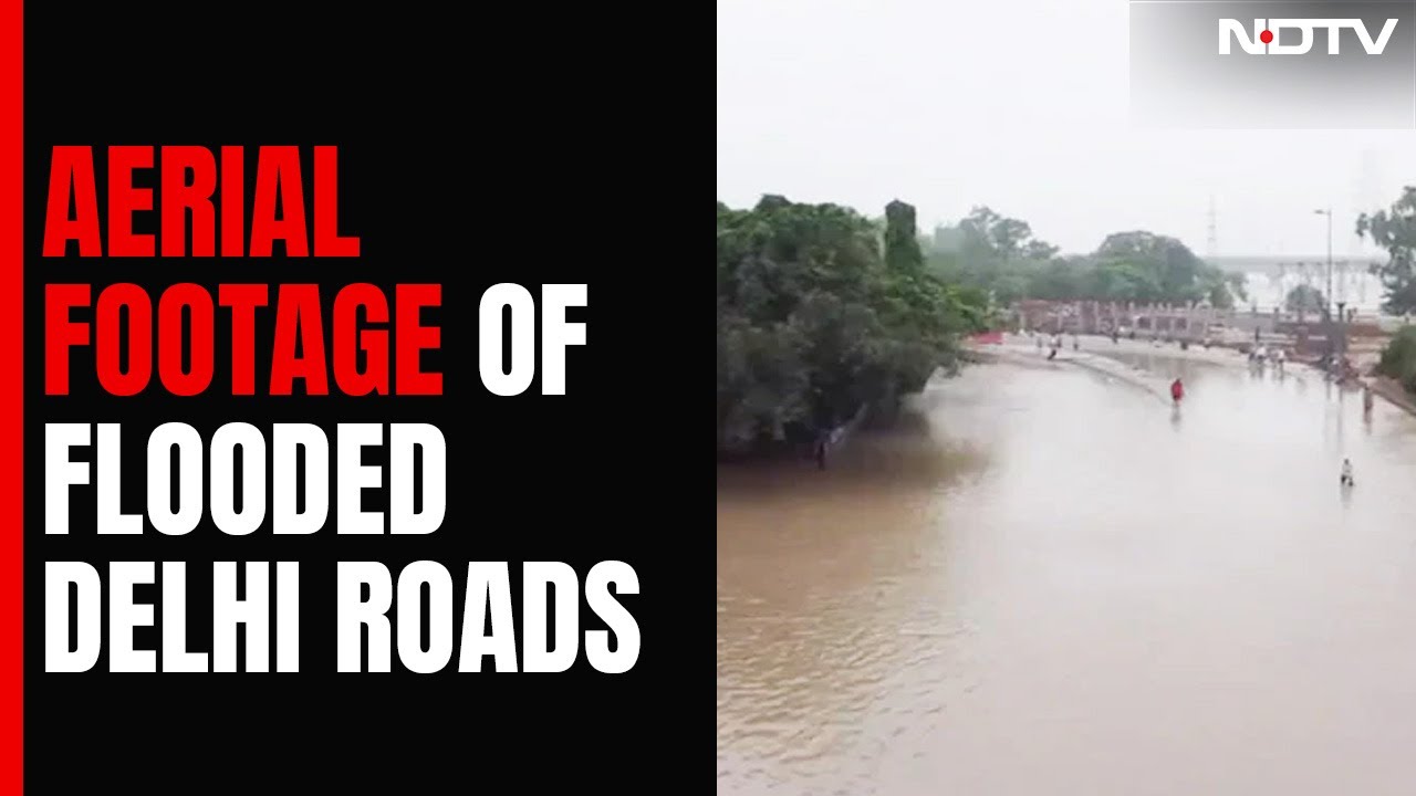 Delhi Rain | Drone Captures Waterlogging In Delhi Due To Swollen Yamuna