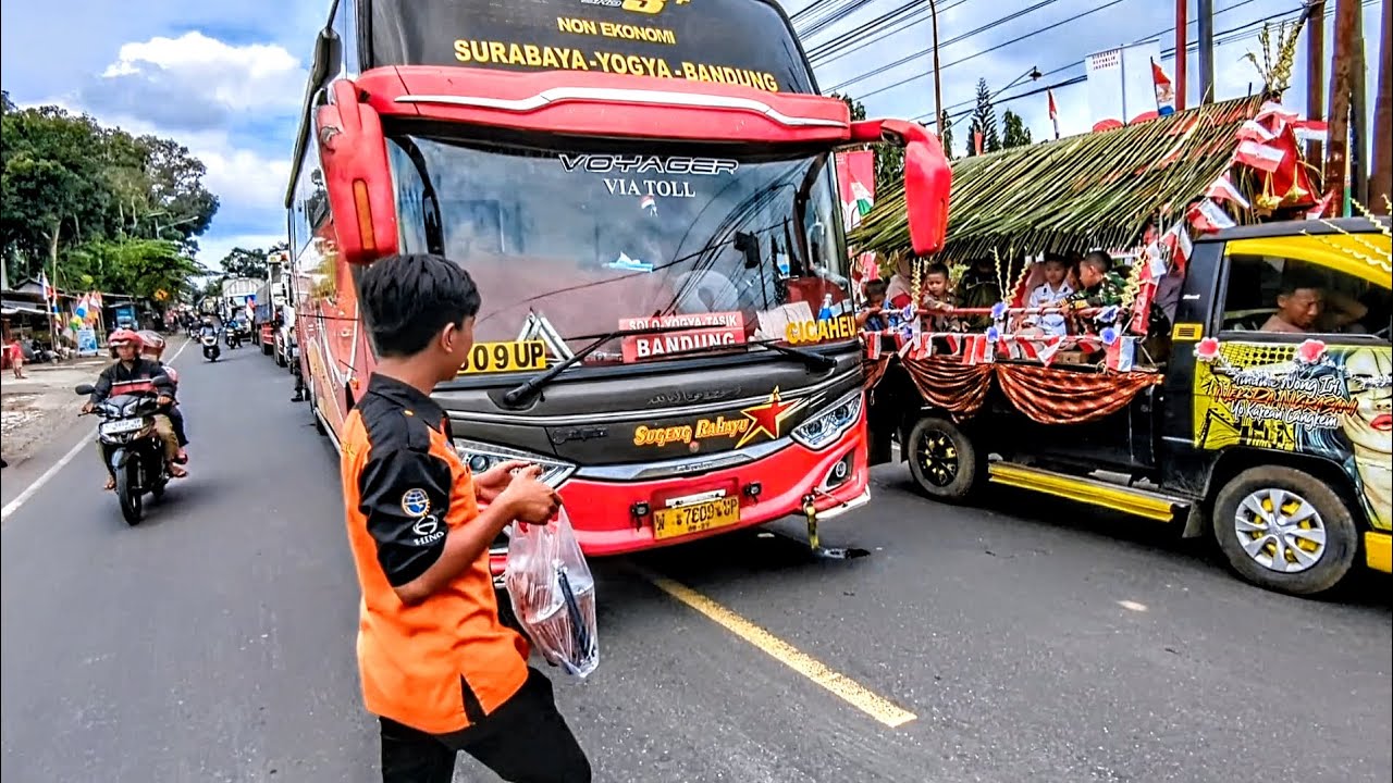 SUGENG RAHAYU 7609 IKUT KARNAVAL DI CIMANGGU? MACET PANJANG SAMPE 1 JAM LEBIH!