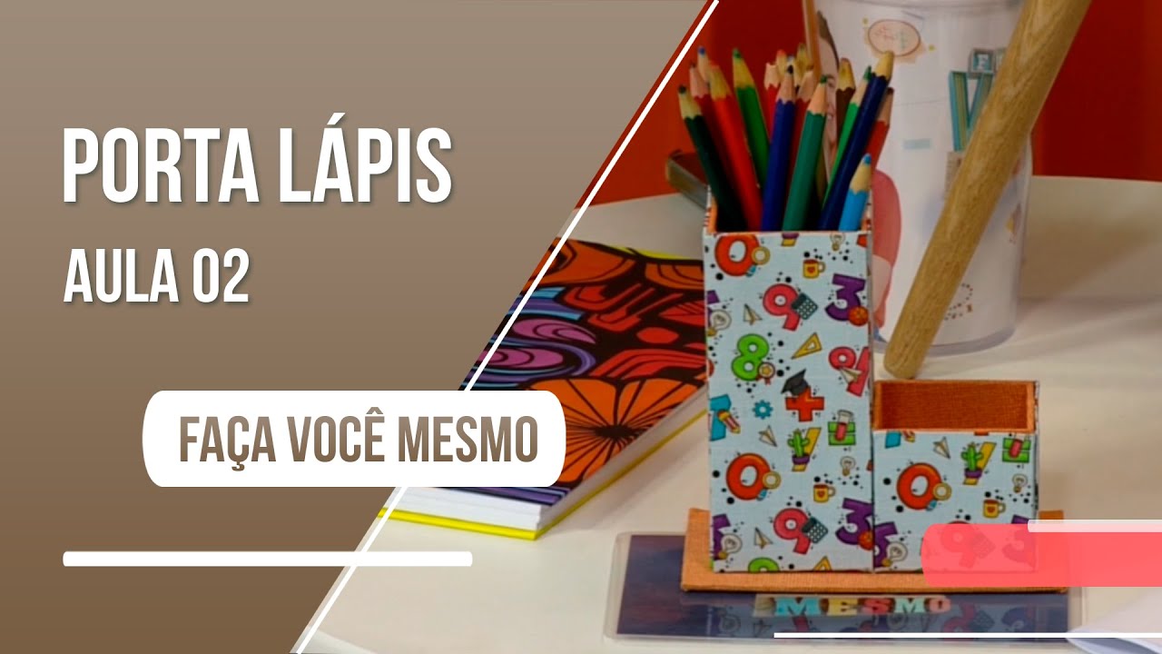Minicurso de cartonagem: complete o kit escolar com este porta-lápis