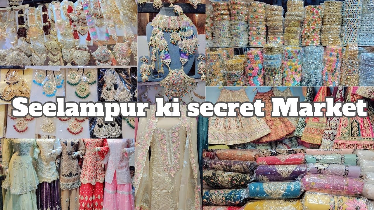Seelampur mai lehenga or jewellery milte hai Chandni chowk se bhi sasta #seelampur #market 