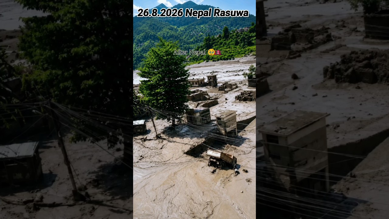 😰😰😭💔 Nepal flood aftermath | nepal ka drishya #shorts #nepal # viral