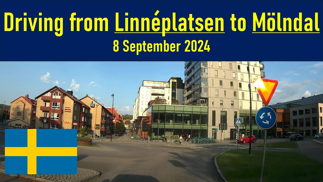Driving from Linnéplatsen to Mölndal, Sweden (8 September 2024)