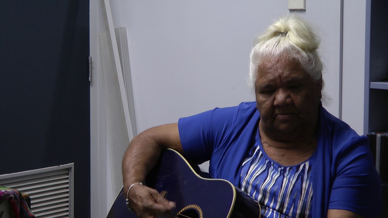 Aunty Dawn Smith sings Tall Dark Man in the Saddle