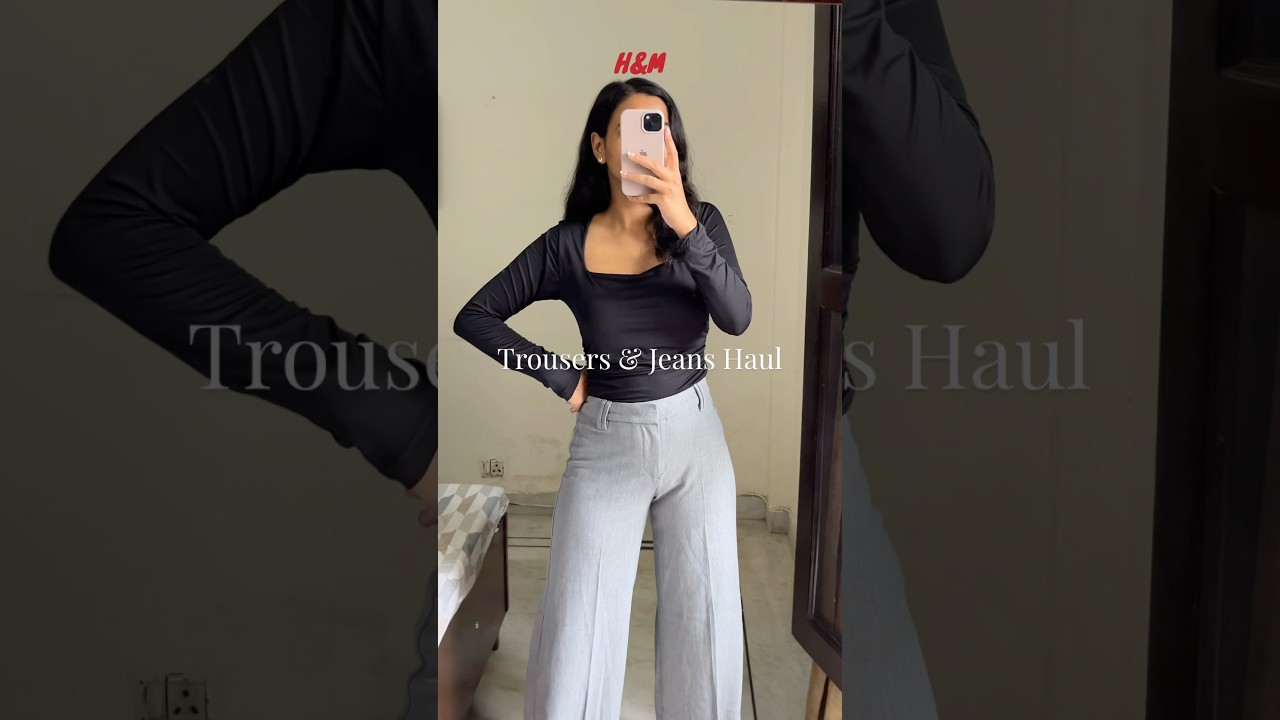 H&M Trousers & Jeans Haul😍 Outfit Ideas #trending #hm #haul #trouser  #jeans #shorts #outfitideas
