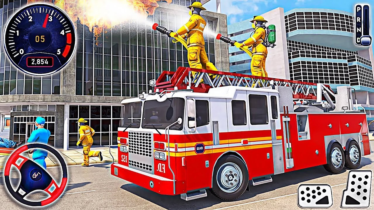 Fire Truck Rescue Simulator 3D Games - Fire Truck City Rescue Simulator 911 US - Android Gameplay