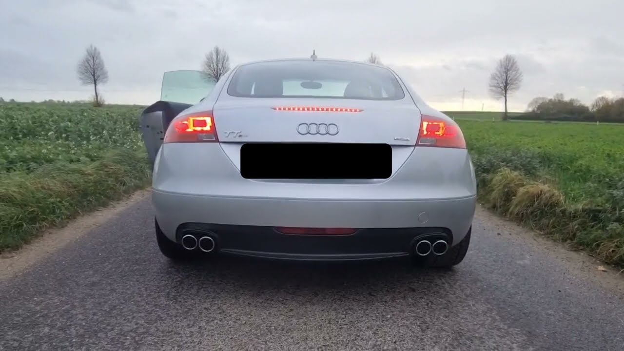 Audi TT 8j 3,2 V6 Original Auspuff Sound Test gegen  Bastuck Sport Auspuff ab Kat