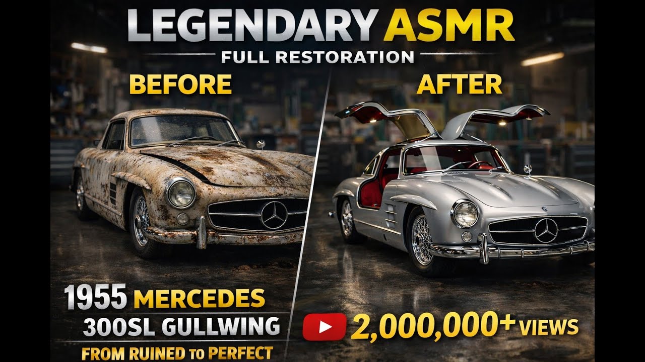 I Restored an Abandoned $10,000,000 Mercedes 300SL Gullwing (ASMR)