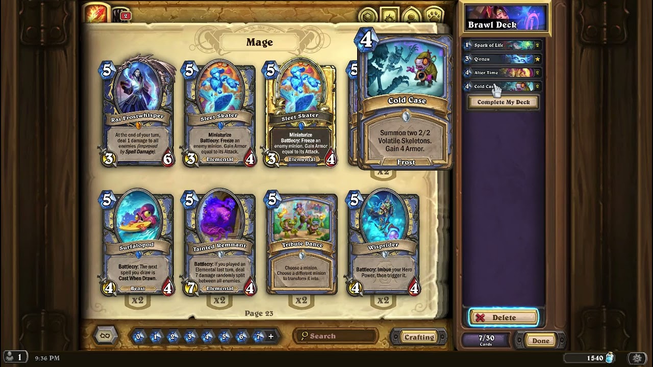 Hearthstone Blood Magic Tavern Brawl