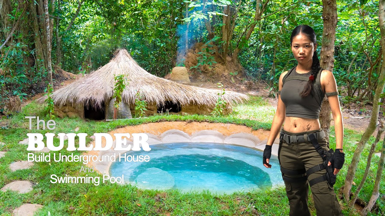 How to Build The most Lovely Underground Home Shelter Around Swimming Pool