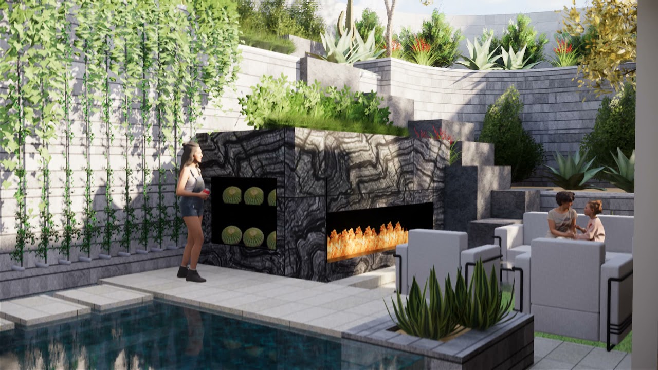 Adero Canyon Riesley model landscape design