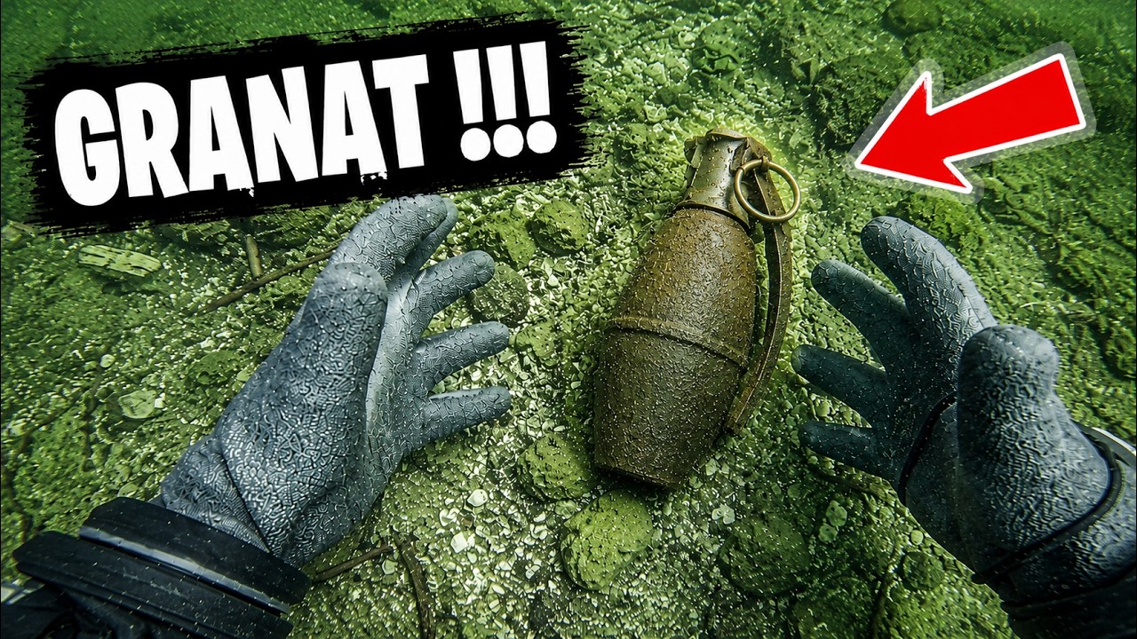 ZNALAZŁEM NIEBEZPIECZNY GRANAT, APPLE WATCH, TELEFONY I RAYBANY!!! NURKOWANIE