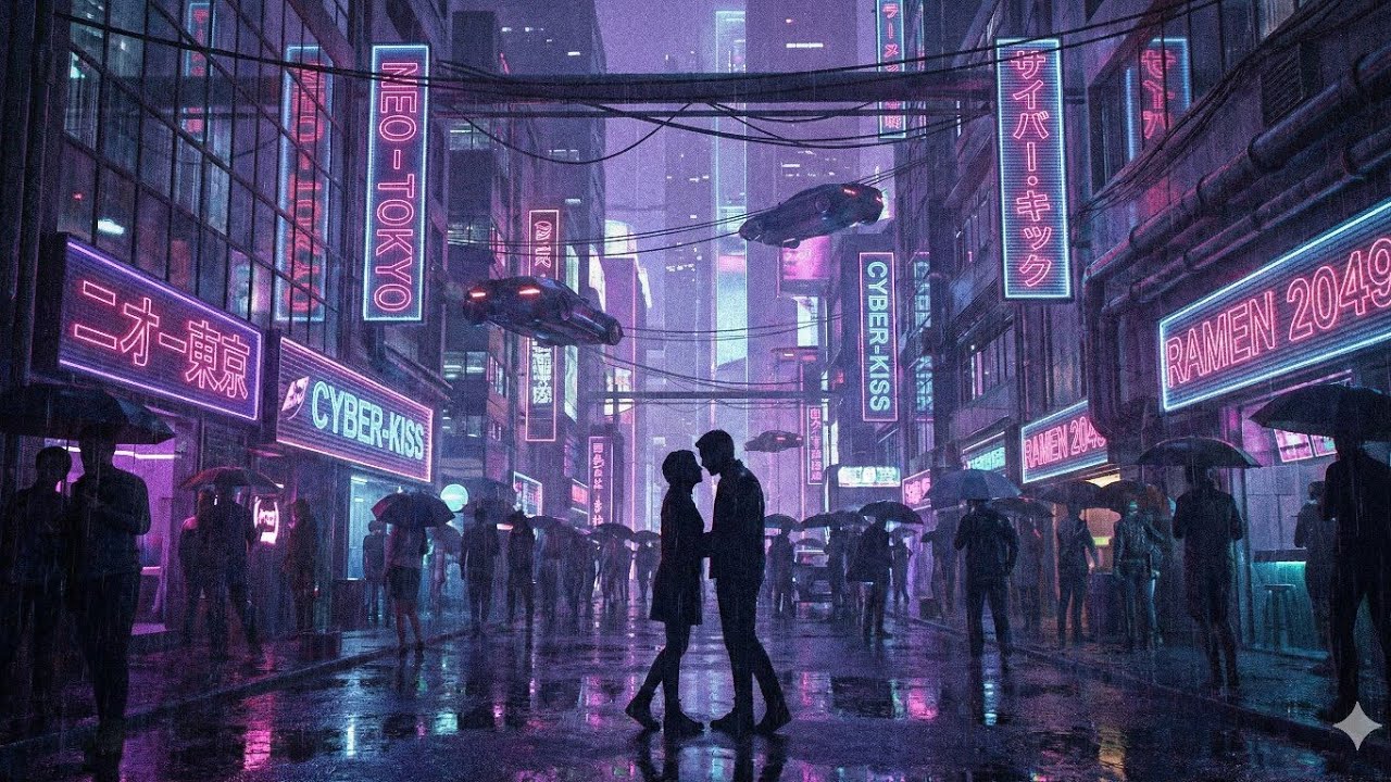 Amour sous la pluie ☔ - Dark Futuristic Techno (French Lyrics)
