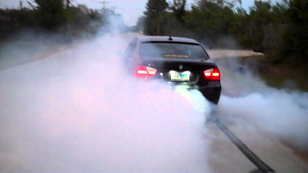 E90 330i 3rd gear burnout