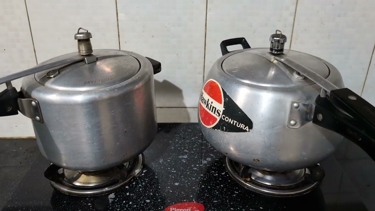 Pressure Cooker Whistle. 3 cookers whistling together.