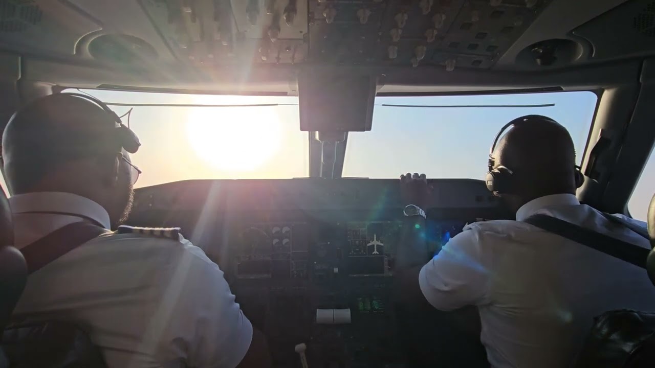 Embraer 195 E2 cockpit video with ATC audio. Takeoff to Landing