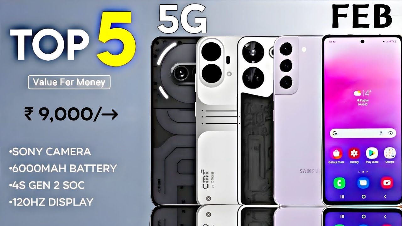 Top 5 phone under 10000 February 2026
