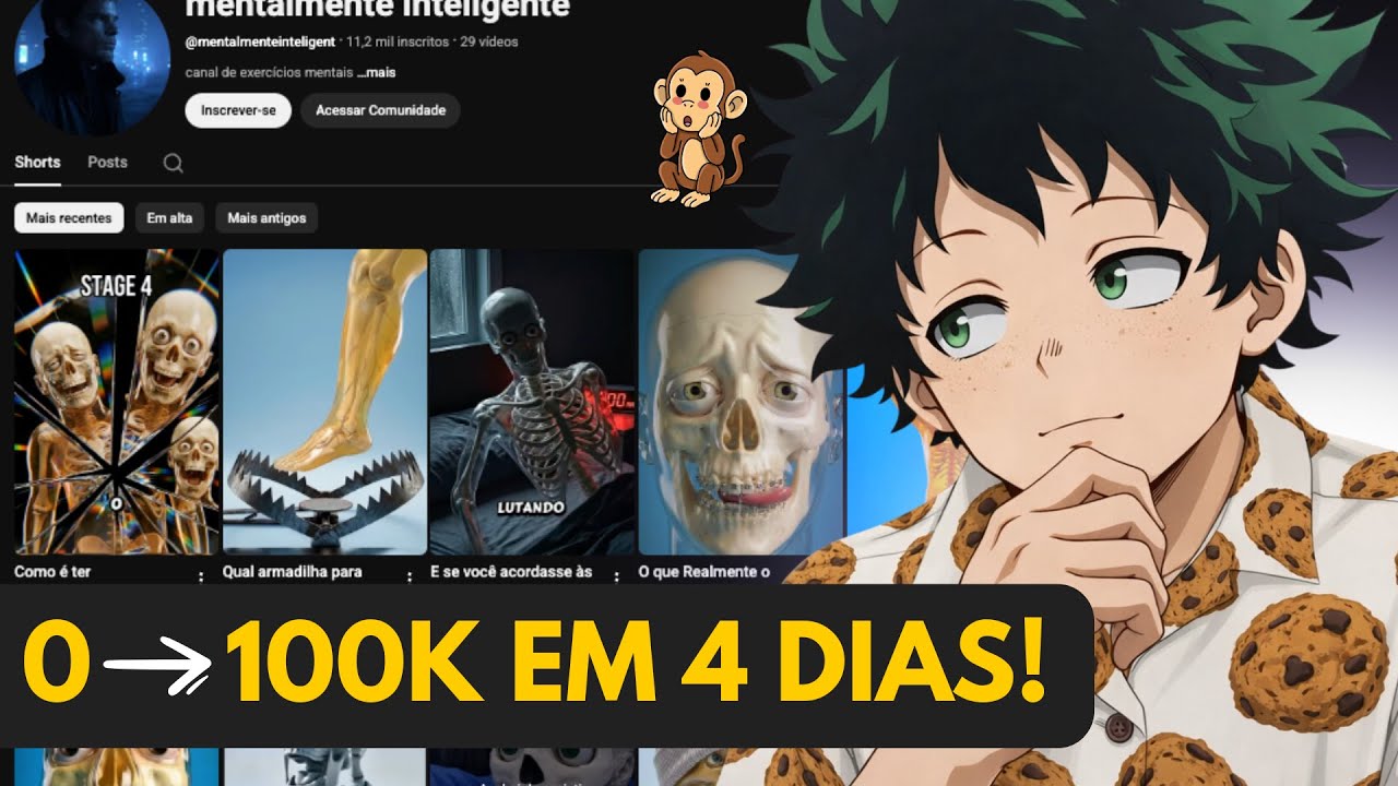 COMO CRIAR UM CANAL DARK DE SKELETON QUE MONETIZA RÁPIDO E GANHAR DINHEIRO COM YOUTUBE HOJE MESMO