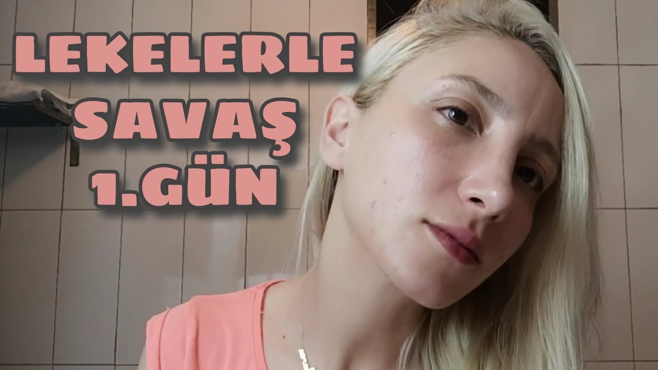 1.Gün Cilt Bakımı | C vitamini + AHA Kimyasal Peeling ile leke tedavisi  | Yüz masajı yapıyorum😊