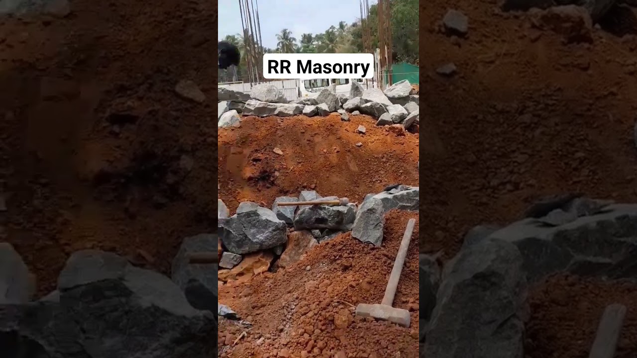 Random Rubble Masonry #RR Masonry #Stone Masonry #Rubble#Masonry #Foundation #Building #Construction