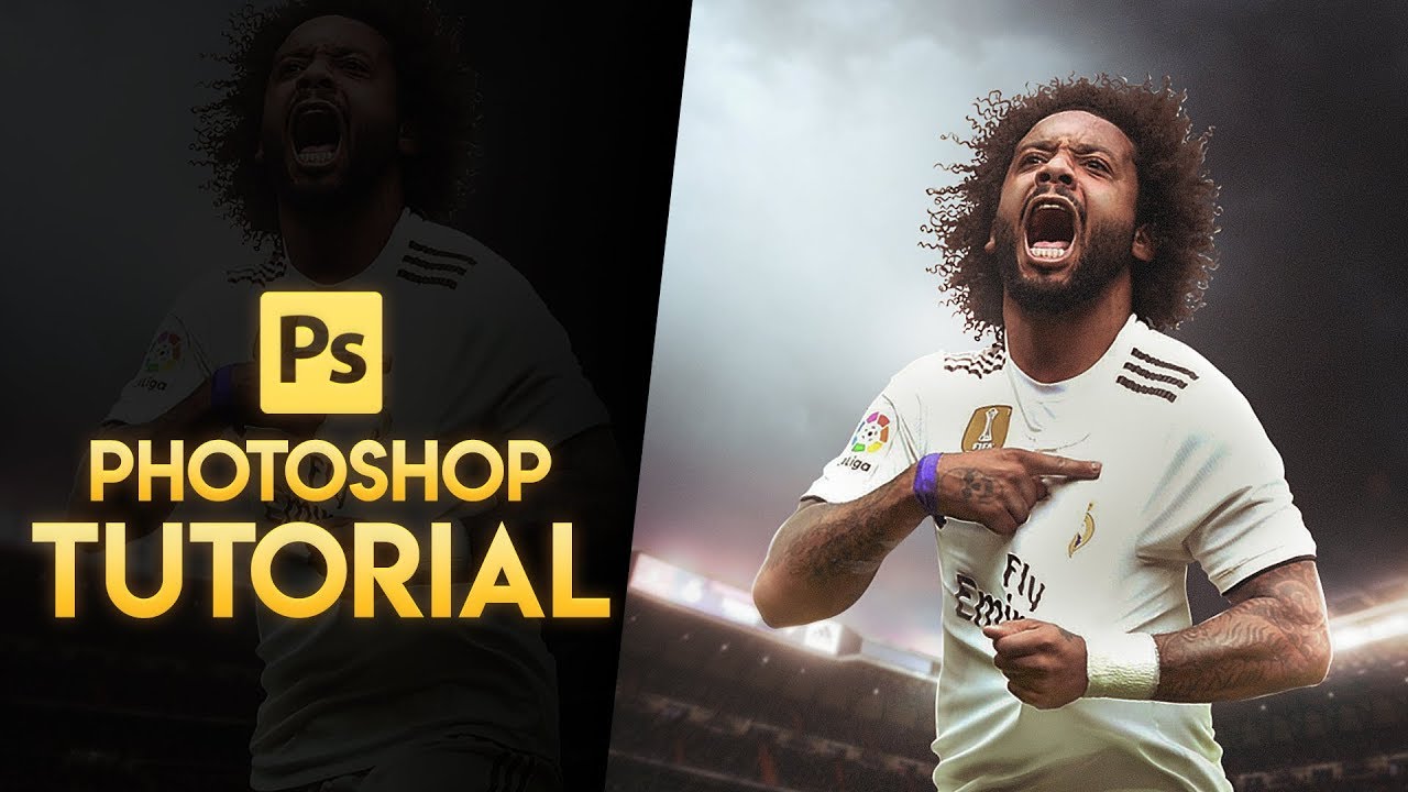Photoshop Tutorial-Football Poster Design Tutorial | Marcelo | Real Madrid
