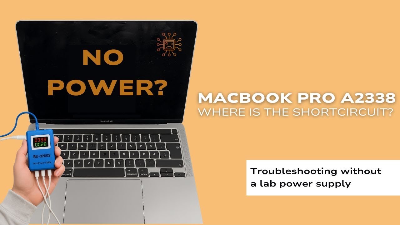 MacBook Pro A2338 Logic Board Repair: Finding a Shorted IC without a bench supply