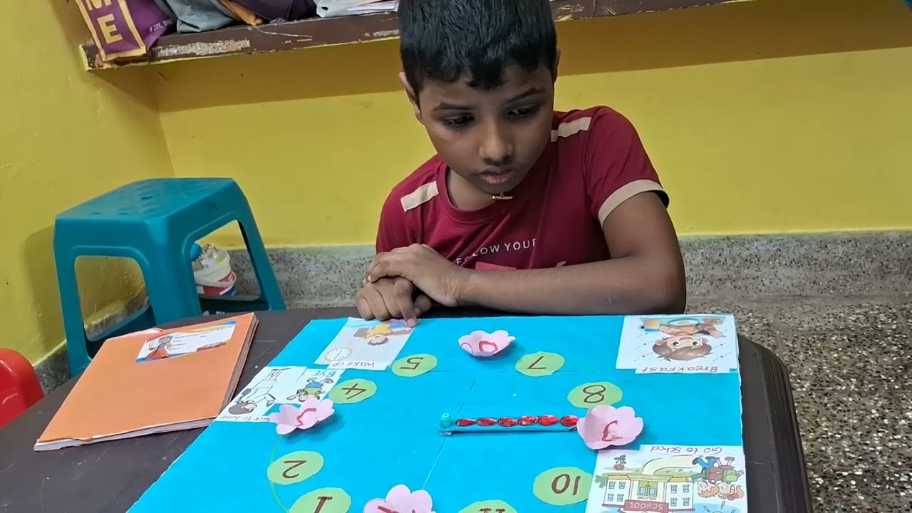 An ADHD childrsn learning time management