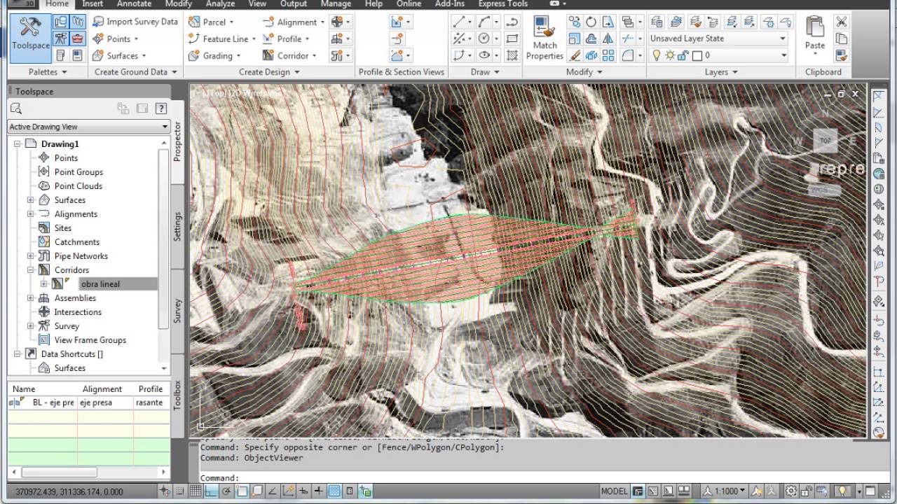DISEÑO DE PRESAcon civil3D - Autocad 2016