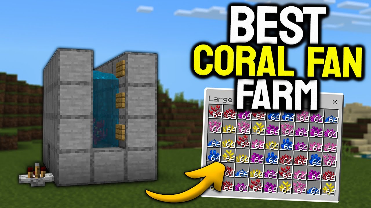 Best Coral Fan Farm in Minecraft Bedrock 1.21