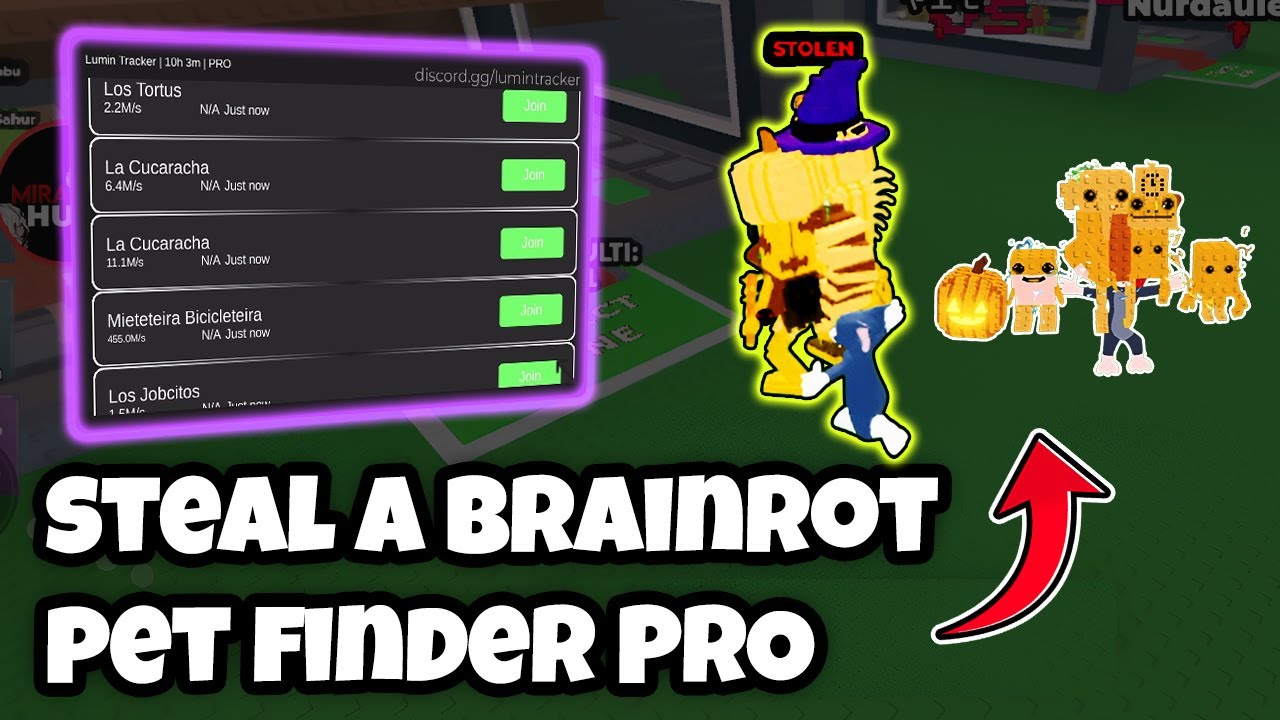 STEAL A BRAINROT BRAINROT FINDER 🔥 LUMIN TRACKER PET FINDER BEST BRAINROT FINDER SCRIPT