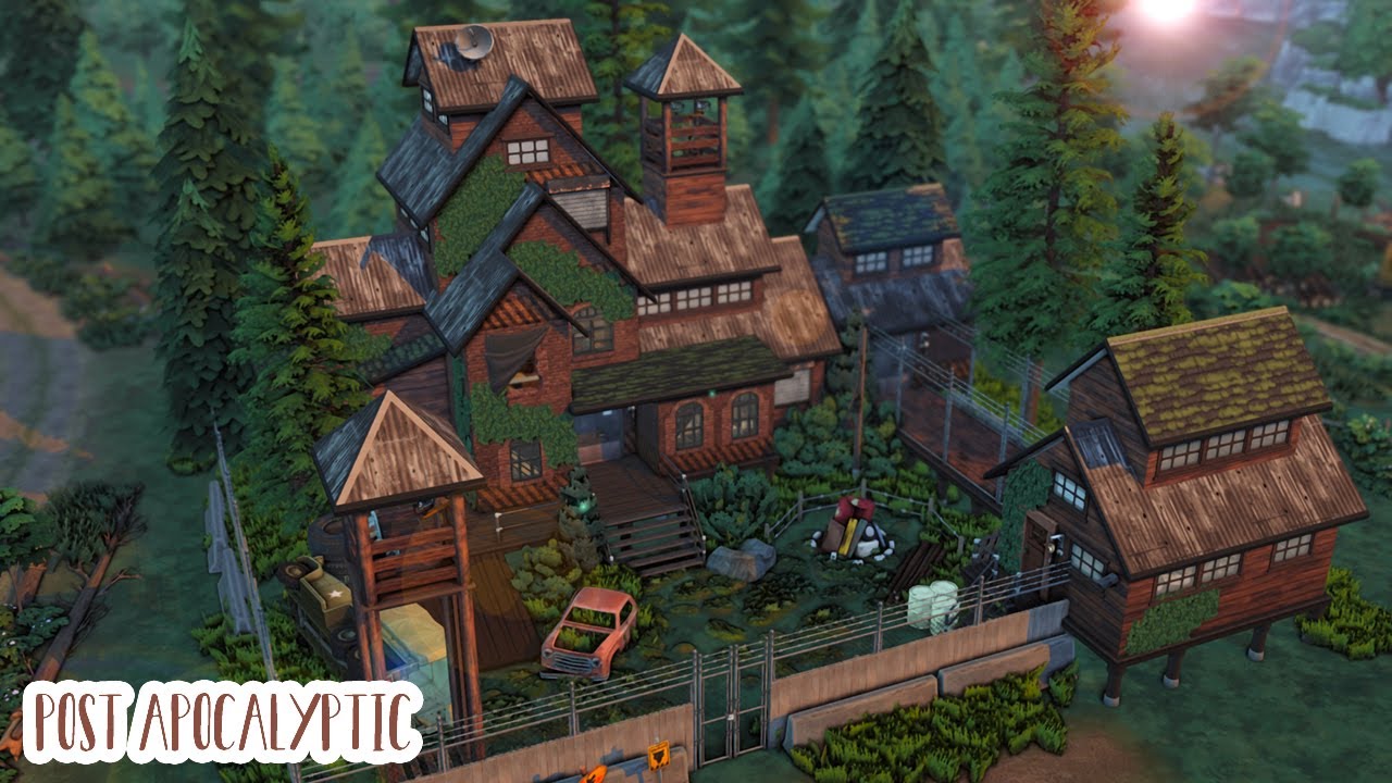 Post Apocalyptic Settlement 🧟...(Sims 4 Speed Build)