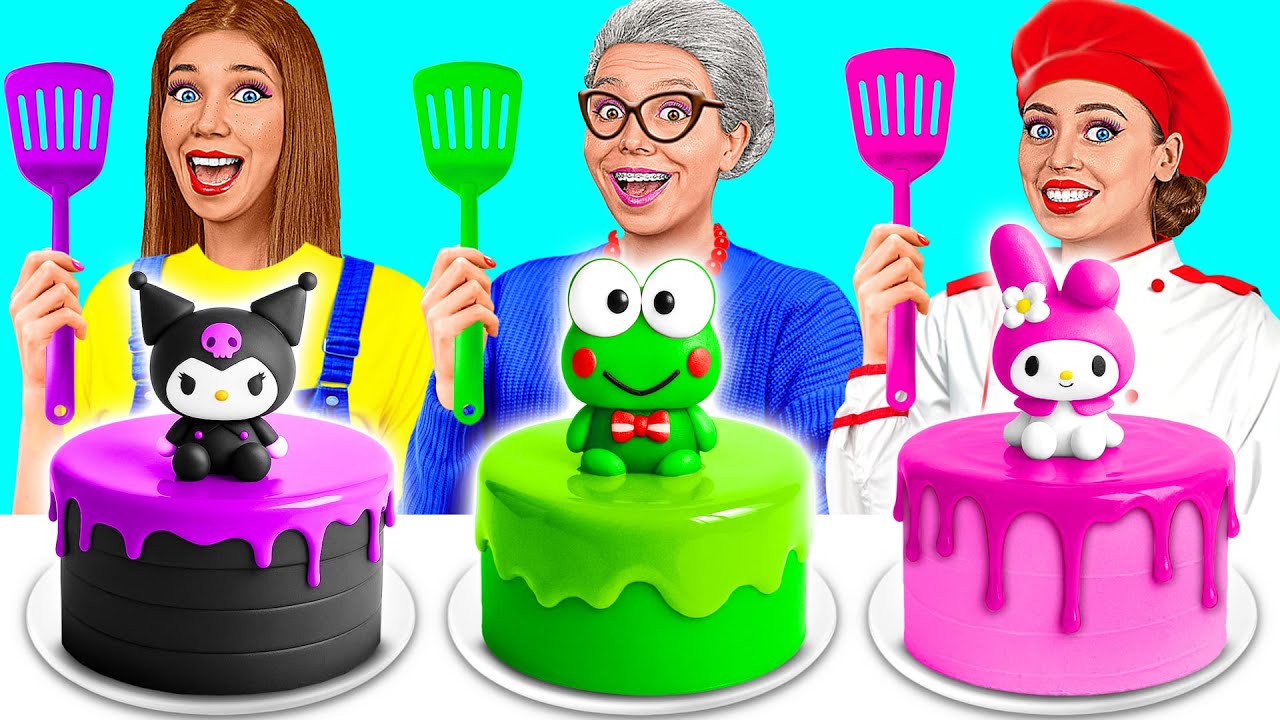 Ich vs Oma Kochen Grimace Shake Challenge | Essbare Schlacht von Jelly DO Challenge