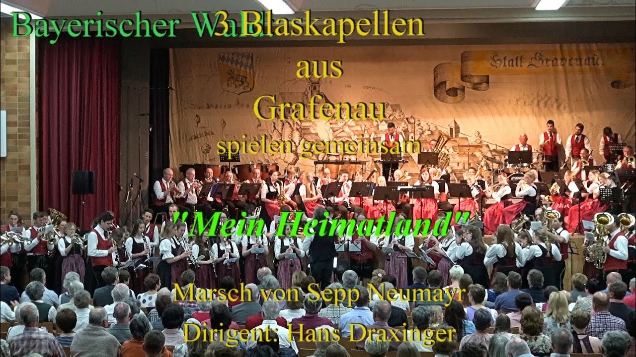 3 Grafenauer Blaskapellen spielen gemeinsam Marsch  