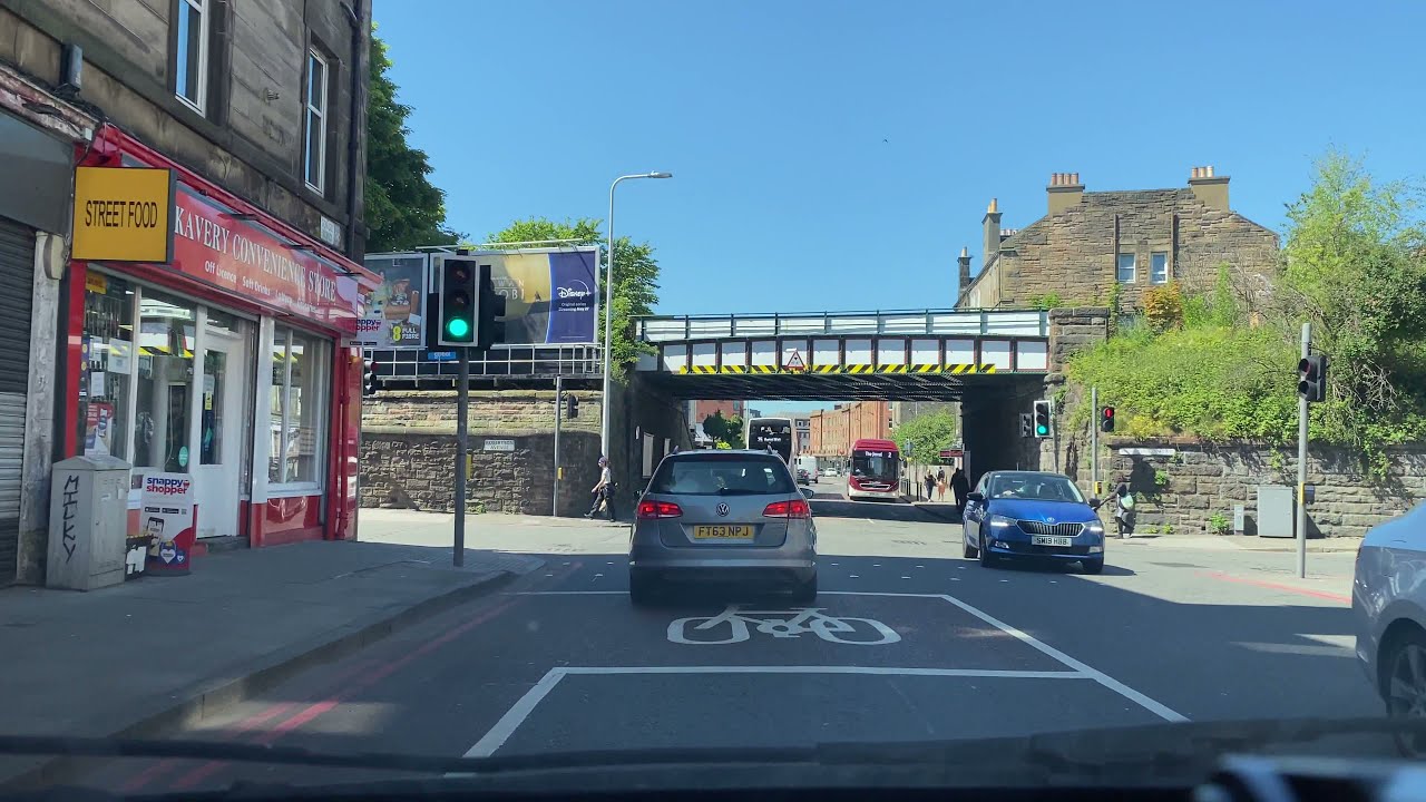 Driving in Edinburgh - Haymarket to Calder Junction - June 2022