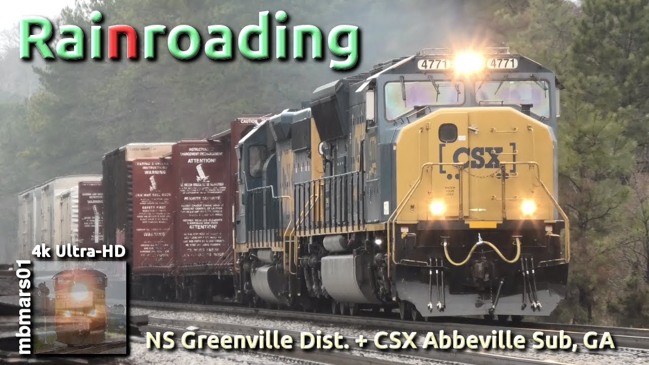 [6P][4k] Norfolk Southern and CSX Rainroading, GA 01/19/2019 ©mbmars01