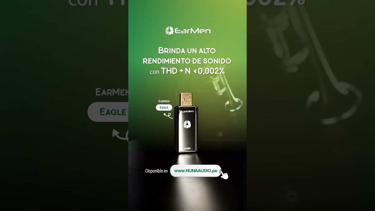 DAC amplificador de aud&iacute;fonos EarMen Eagle. #nunaaudio #DACAMP #earmeneagle #earmen  #audiohifi