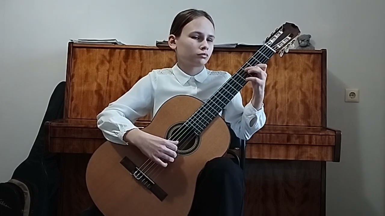 Каштанова Ева 12 лет М.Джулиани сюита Танцы цветов Гвоздика ,Нарцисс ,Фиалка,Д.Дюарт Круговой танец