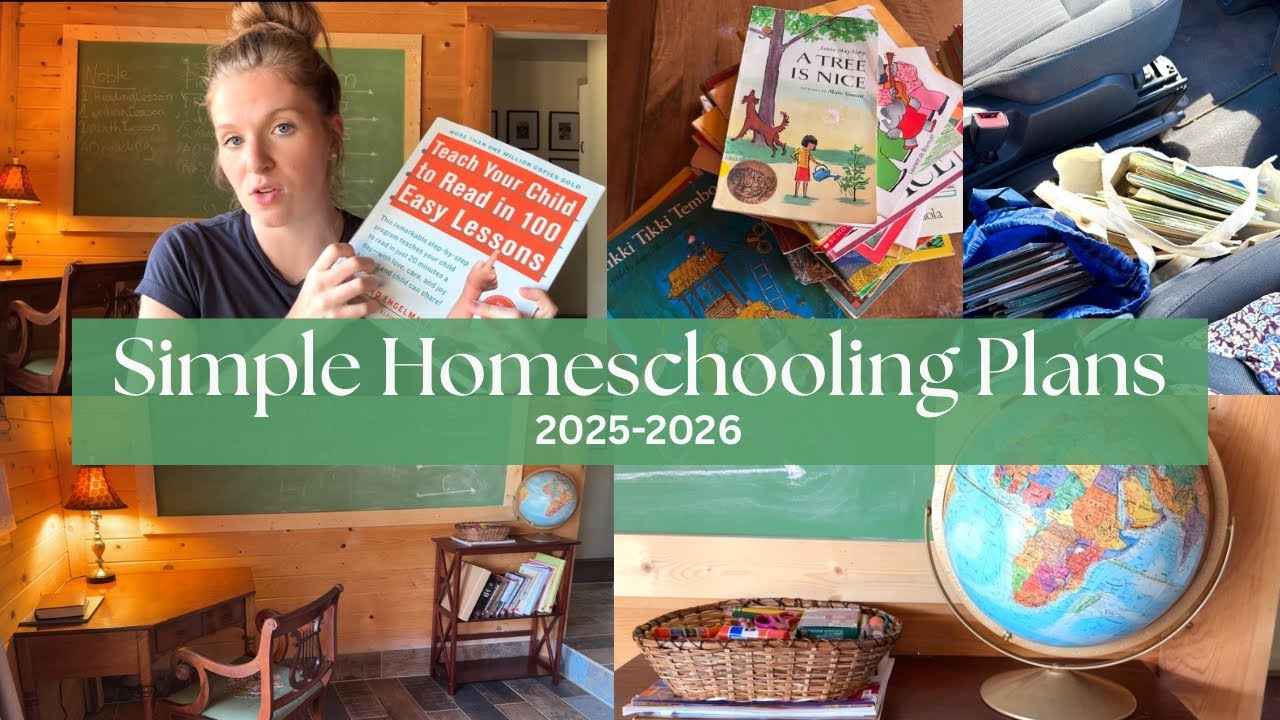 Back to School 2025 | Simple Homeschooling Plans | Ambleside Online Year 1| HUGE Thrifted Book Haul