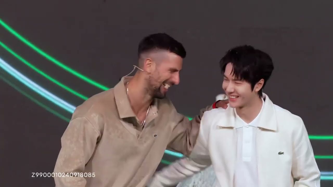 Wang Yibo and Djokovic @ Lacoste Play Big Event - Photo and Tennis Time