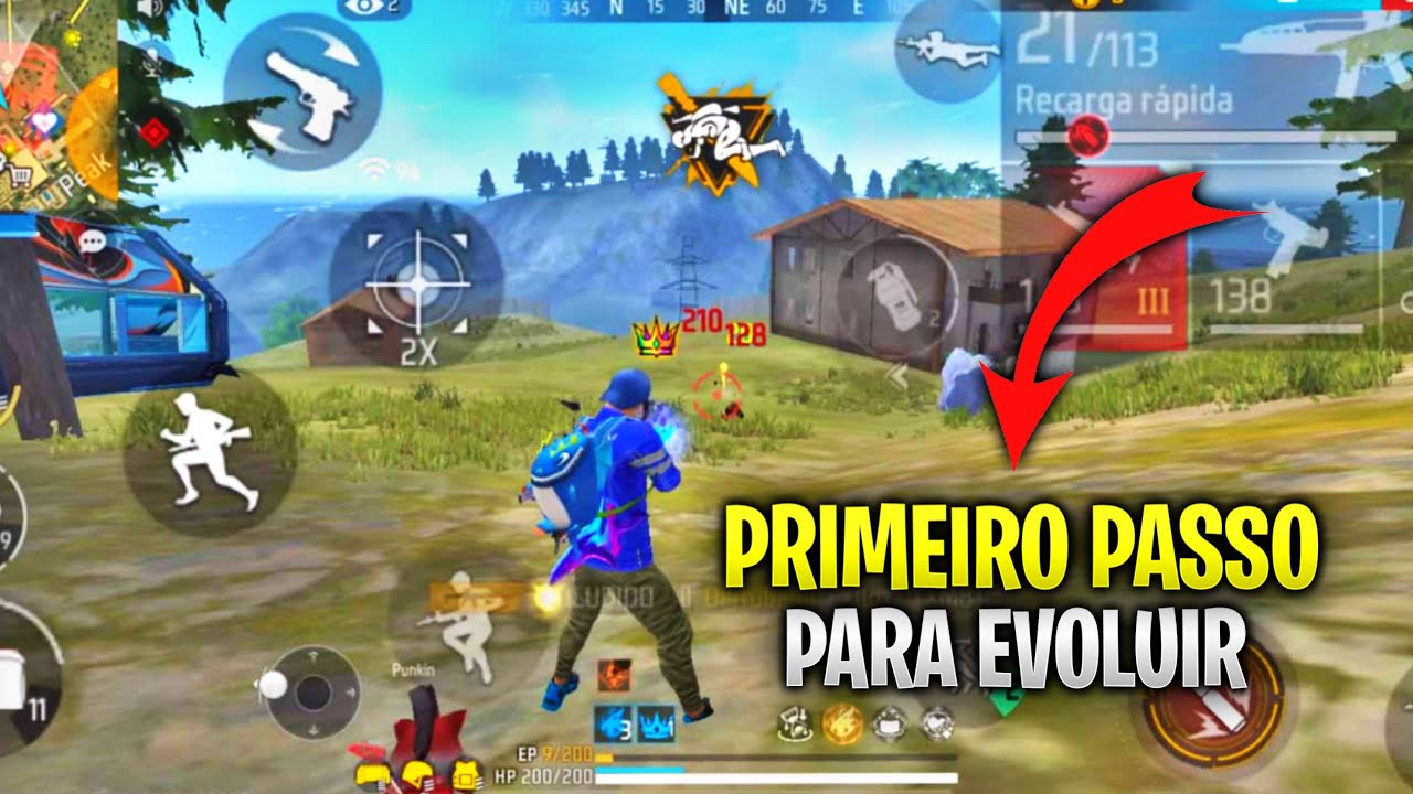 COMO EVOLUIR NO FREE FIRE, PRIMEIRO PASSO!!! IPHONE 11 FREE FIRE MOBILE