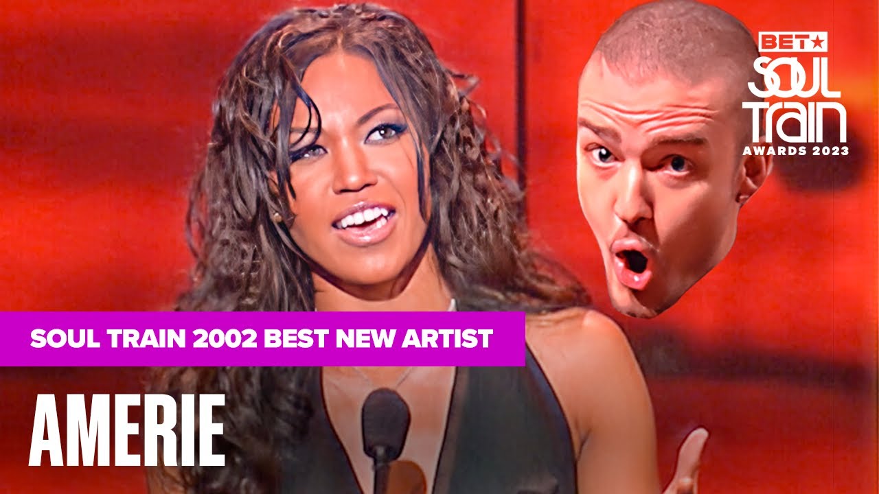 Justin Timberlake Reacts To Amerie Winning The 2002 Soul Train Music Award | Soul Train Awards '23