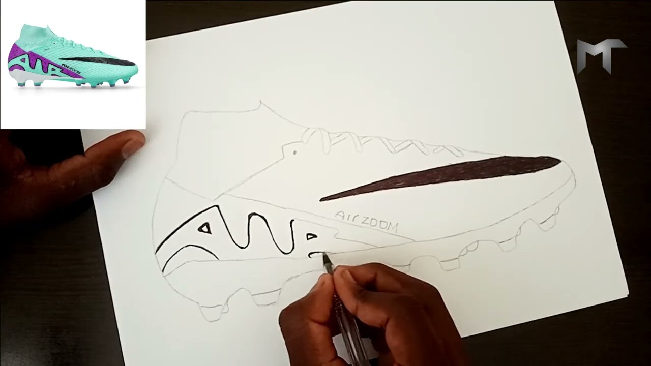 INSANE Speed Drawing of MRCS 9 Boot  Realistic Shoe Sketch in Minutes