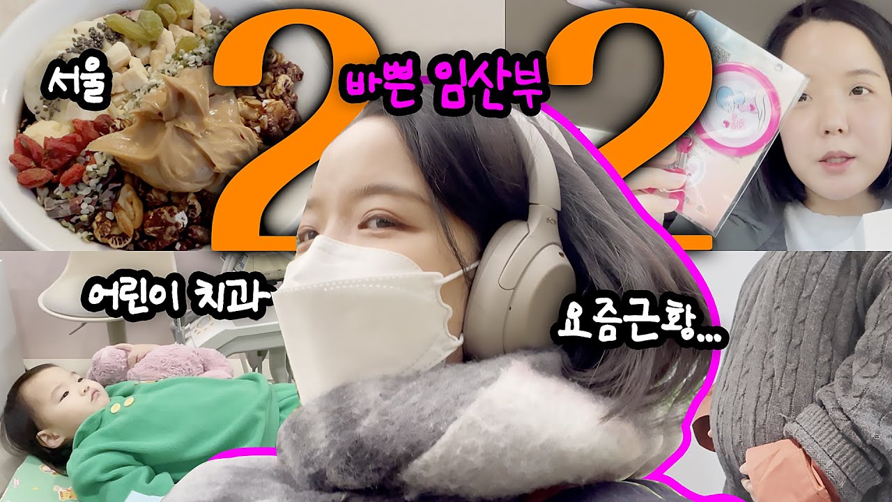 [둘째 임신 22주차] 매일 싸돌아다니는 일주일 임산부 외출Vlog 서울나들이, 30개월 아기 치과