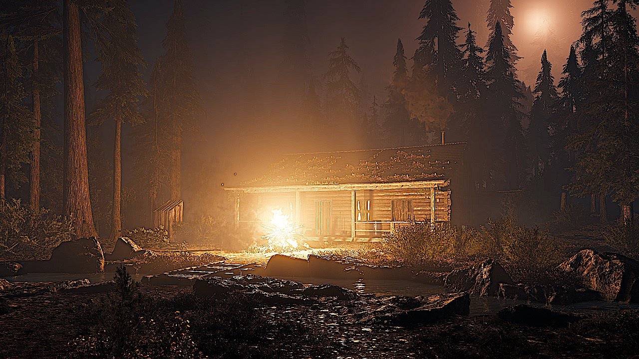 Creepy Cabin in a Forest - Scary ASMR Ambience - Halloween Haunted House - Old Cabin in the Woods
