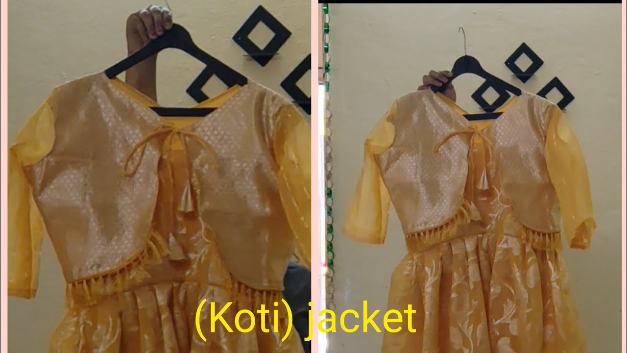 🌄 कोटी जैकेट सिलाई💁 कम कपड़े से बने कोटी जैकेट / (Koti) jacket cutting and stitching 