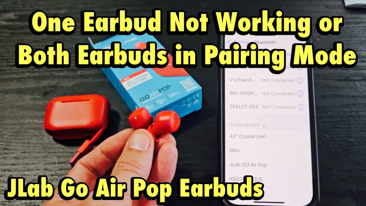 JLab Go Air Pop Earbuds: One Earbud Not Working or Both in Pairing Mode (FIXED)