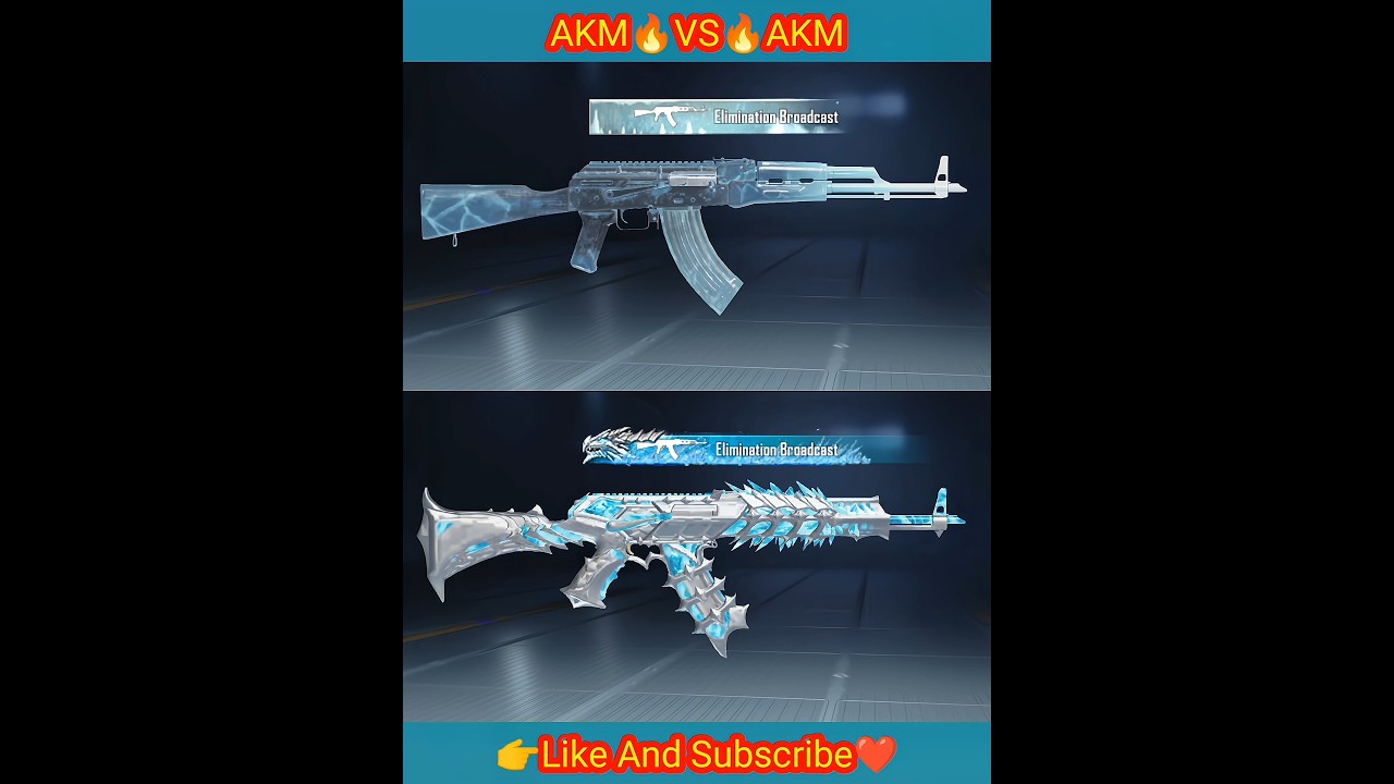 Akm Glacier🥶VS🥶Akm Starsea Admiral #pubgmobile #bgmi #akm #guncomparision #shortvideo #ytshorts