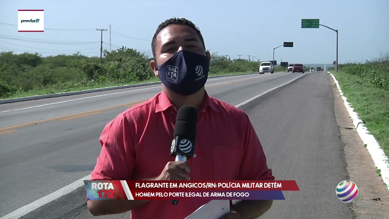 FLAGRANTE EM ANGICOS/RN: POLÍCIA MILITAR DETÉM HOMEM PELO PORTE ILEGAL DE ARMA DE FOGO - 09/04/2021