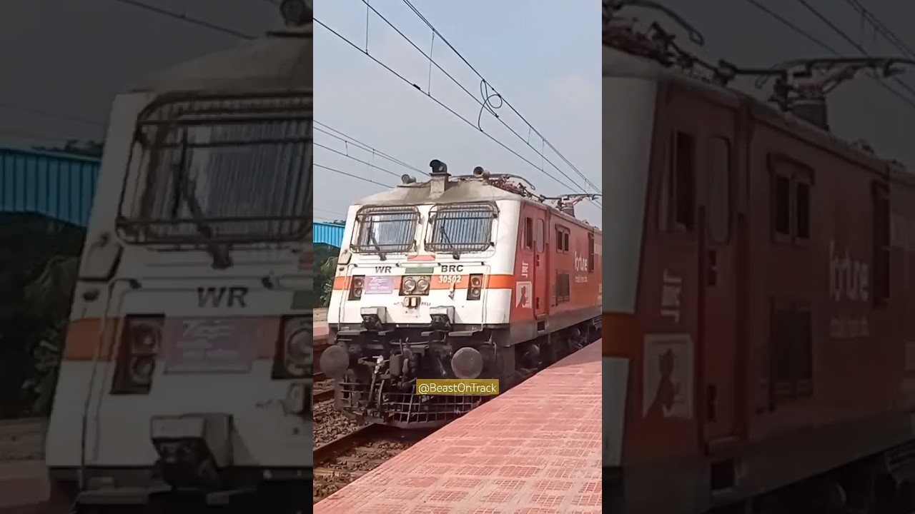 Dangerous Garba Superfast Express 😨🔥 With Fortune Atta WAP-7 🤩 #shorts