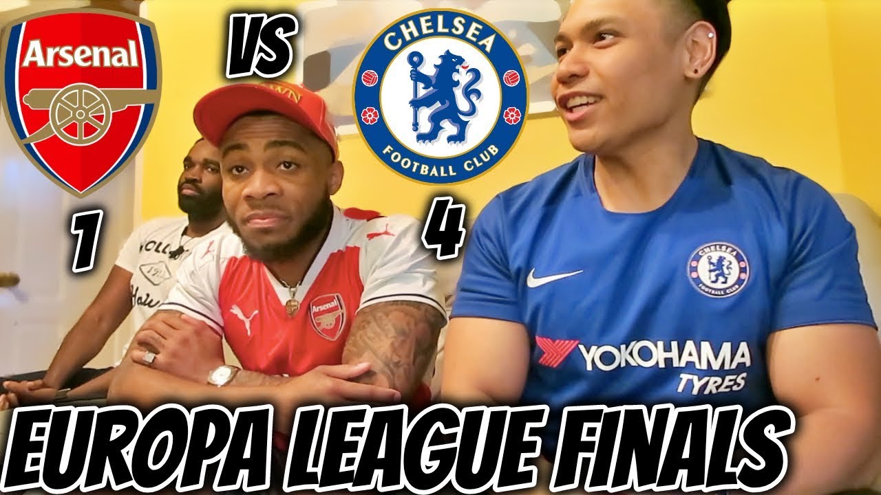 CHELSEA vs ARSENAL Europa League FINALS! 4 - 1 Reaction •funny•