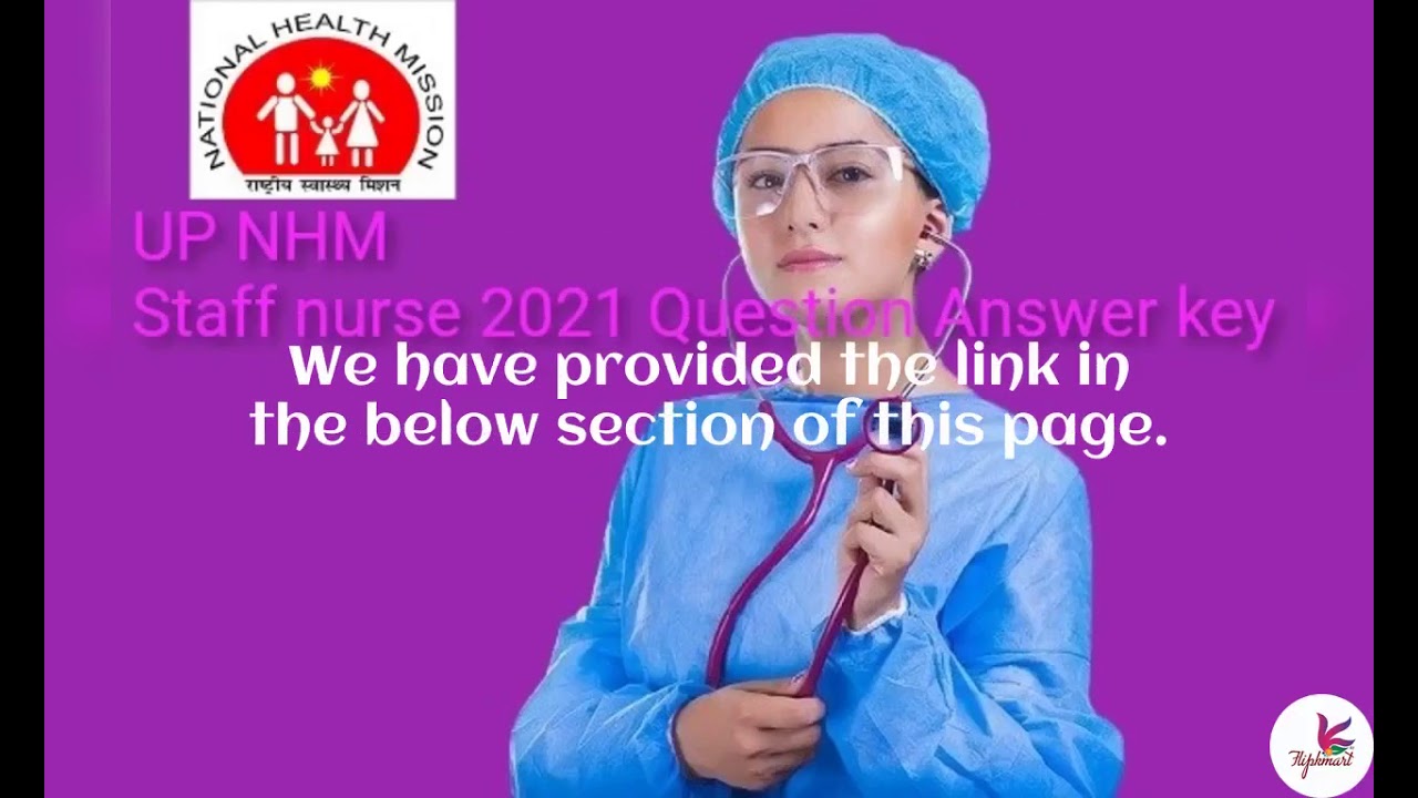 UP NHM 2020 Staff nurse Question Answer key 2021 Released